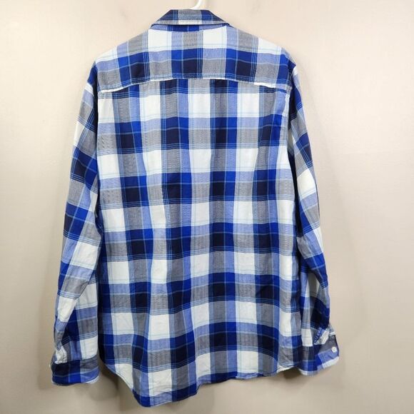 Timberland Mens Plaid Roll Tab Long Sleeve Dual Pocket Button Down Shirt XL - Picture 3 of 7